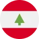 Flag of Lebanon with red stripes, white middle, and a green cedar tree in the center.