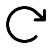Black clockwise arrow forming a circular shape, symbolizing refresh or reload.